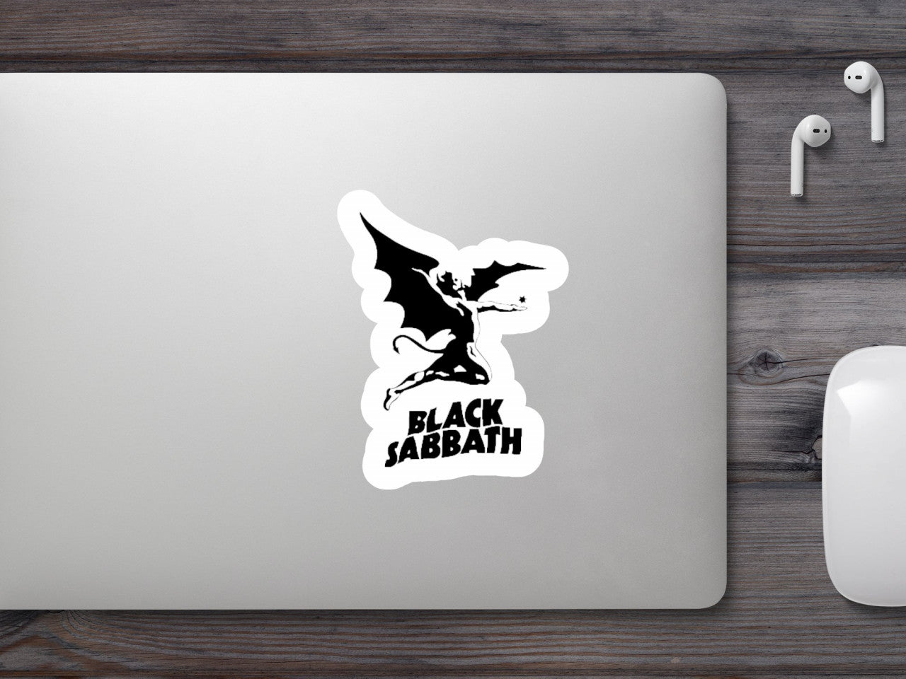 Set 4 bucati, Sticker decorativ, Black Sabbath Bats, Rezistent la apa, NO8560, 10 cm, Multicolor