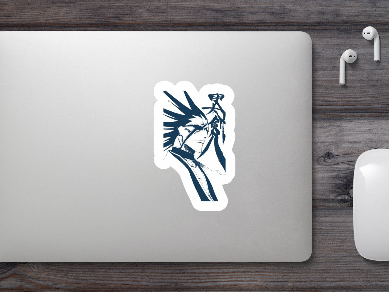 Set 4 bucati, Sticker decorativ, Bleach Kenpachi Zaraki Anime, Rezistent la apa, NO8575, 10 cm, Multicolor