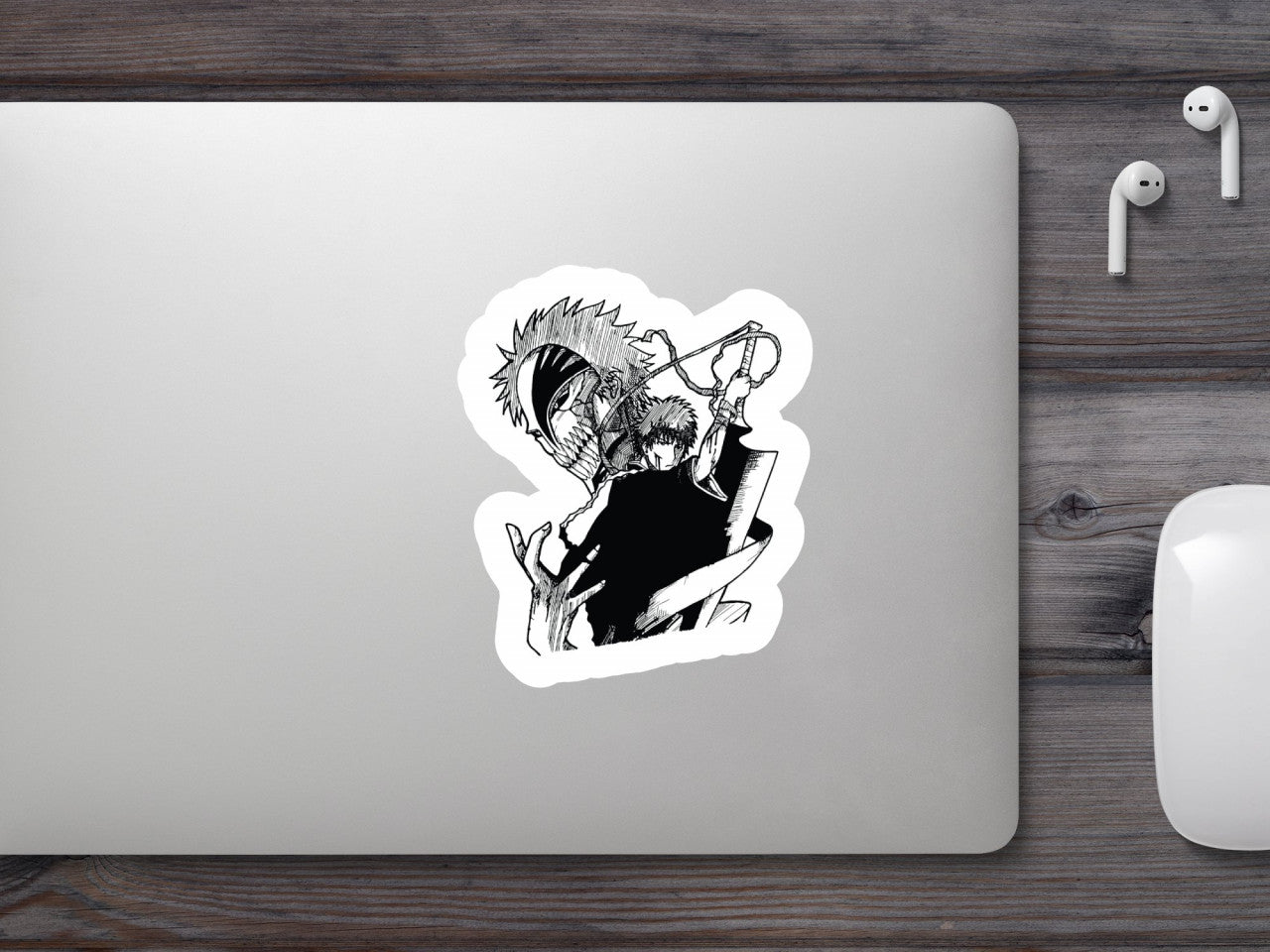 Set 4 bucati, Sticker decorativ, Bleach Kurosaki Ichigo Hollow Anime, Rezistent la apa, NO8577, 10 cm, Multicolor