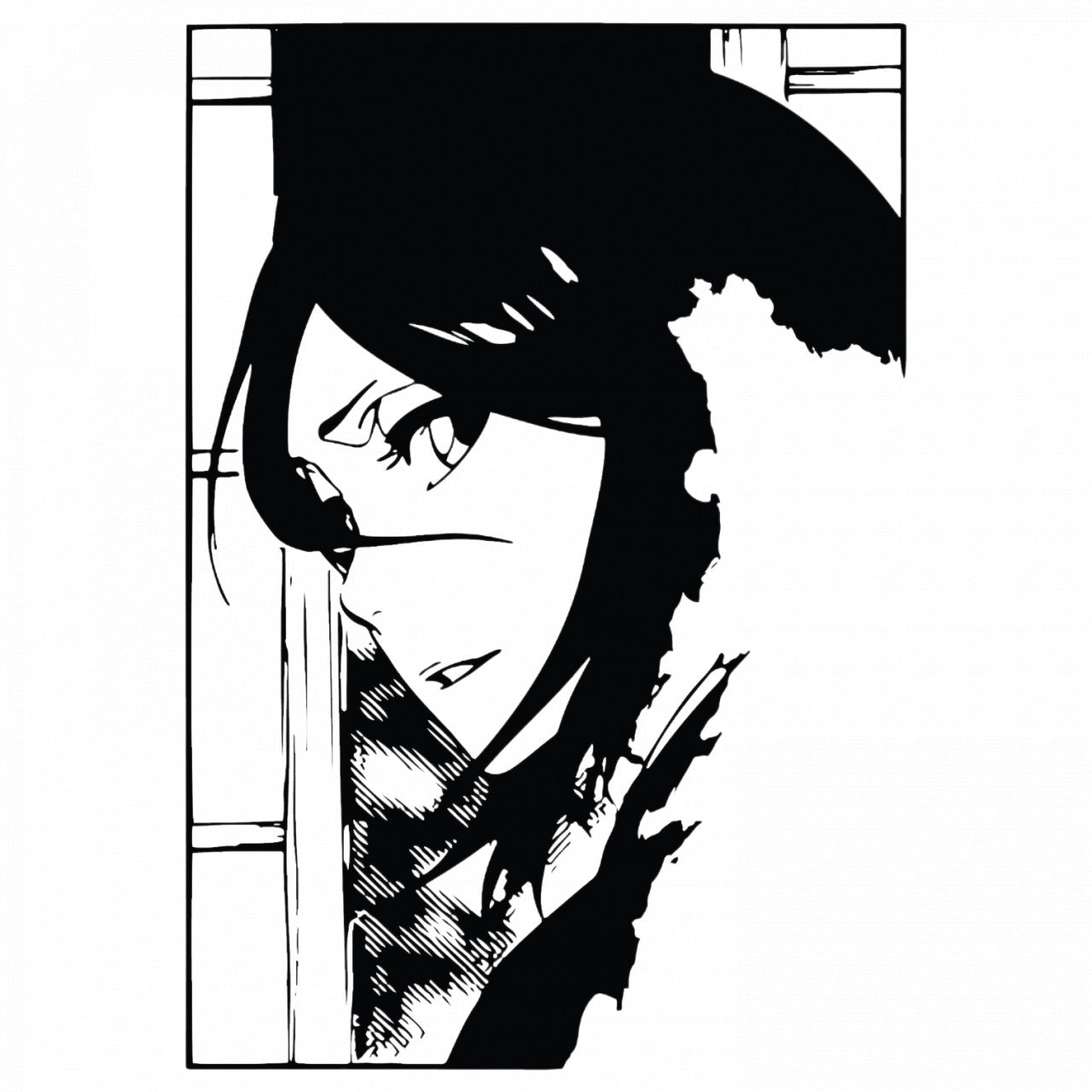 Set 4 bucati, Sticker decorativ, Bleach Rukia Kuchiki Anime, Rezistent la apa, NO8578, 10 cm, Multicolor