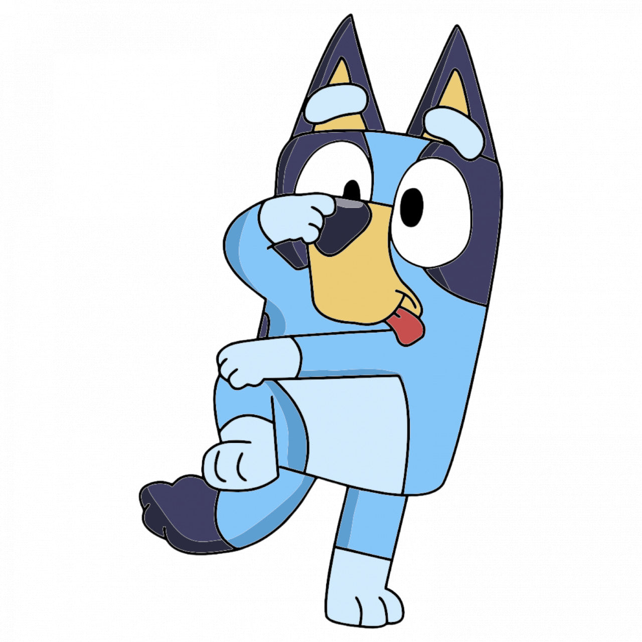 Set 4 bucati, Sticker decorativ, Bluey Christine Heeler, Rezistent la apa, NO8590, 10 cm, Multicolor