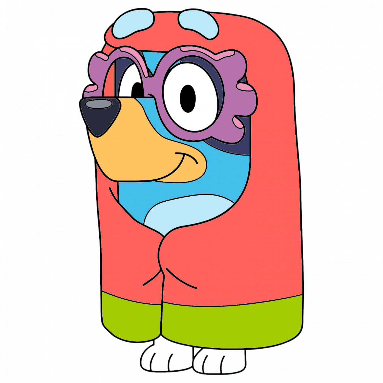 Set 4 bucati, Sticker decorativ, Bluey Grannies infrigurat, Rezistent la apa, NO8592, 10 cm, Multicolor