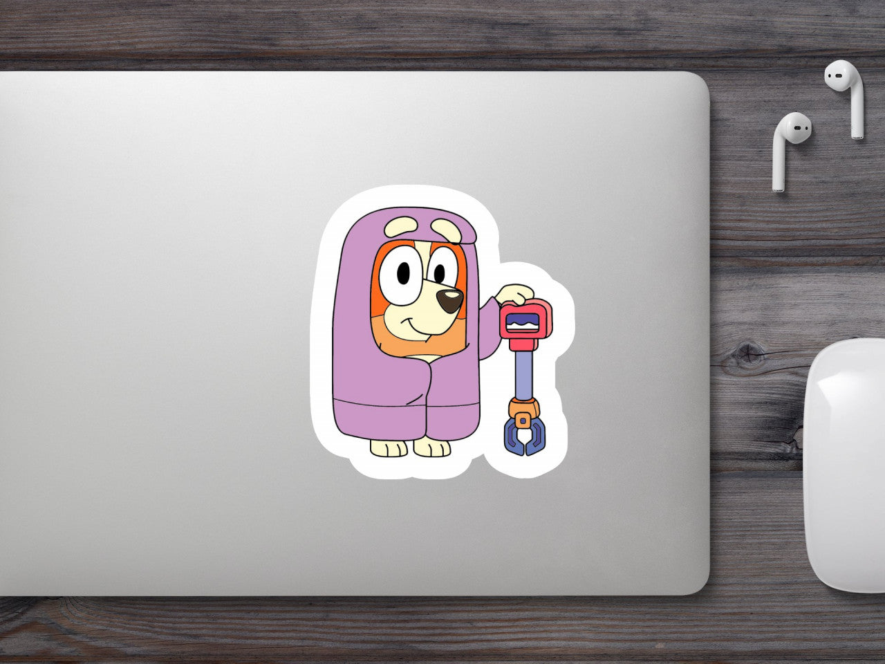 Set 4 bucati, Sticker decorativ, Bluey Grannies, Rezistent la apa, NO8594, 10 cm, Multicolor