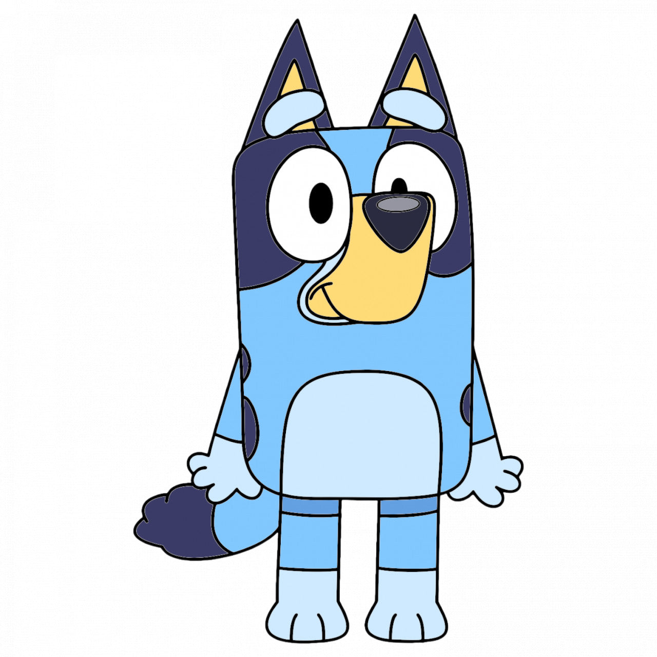 Set 4 bucati, Sticker decorativ, Bluey Heeler speriat, Rezistent la apa, NO8595, 10 cm, Multicolor