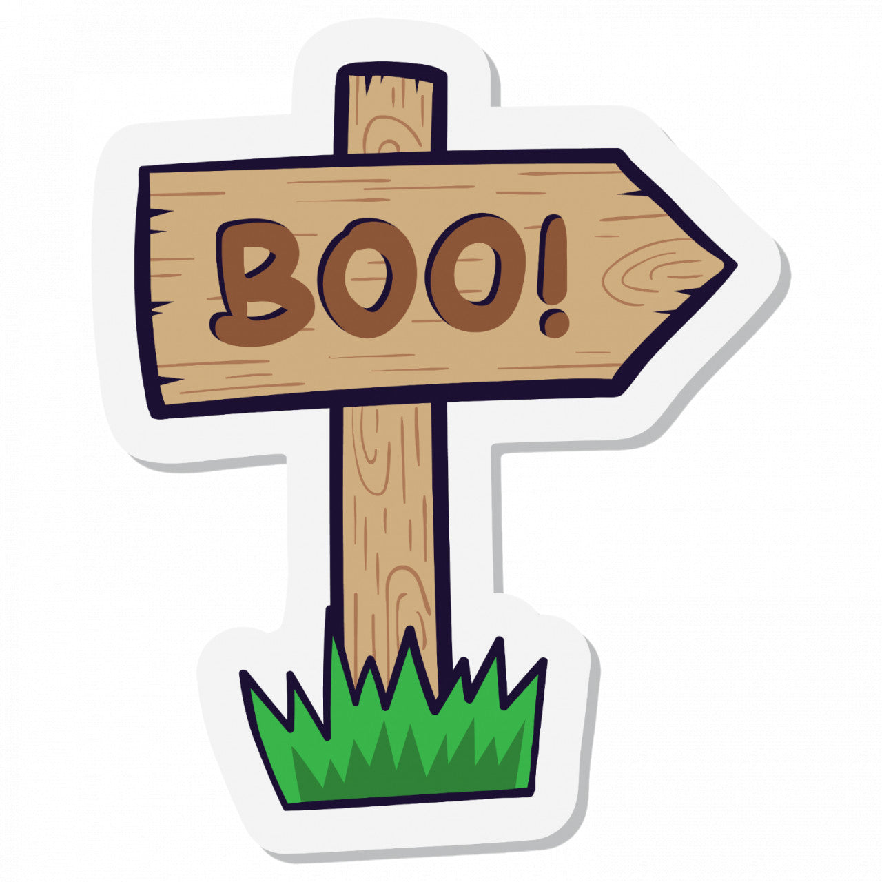 Set 4 bucati, Sticker decorativ, Boo!, Rezistent la apa, NO8629, 10 cm, Multicolor