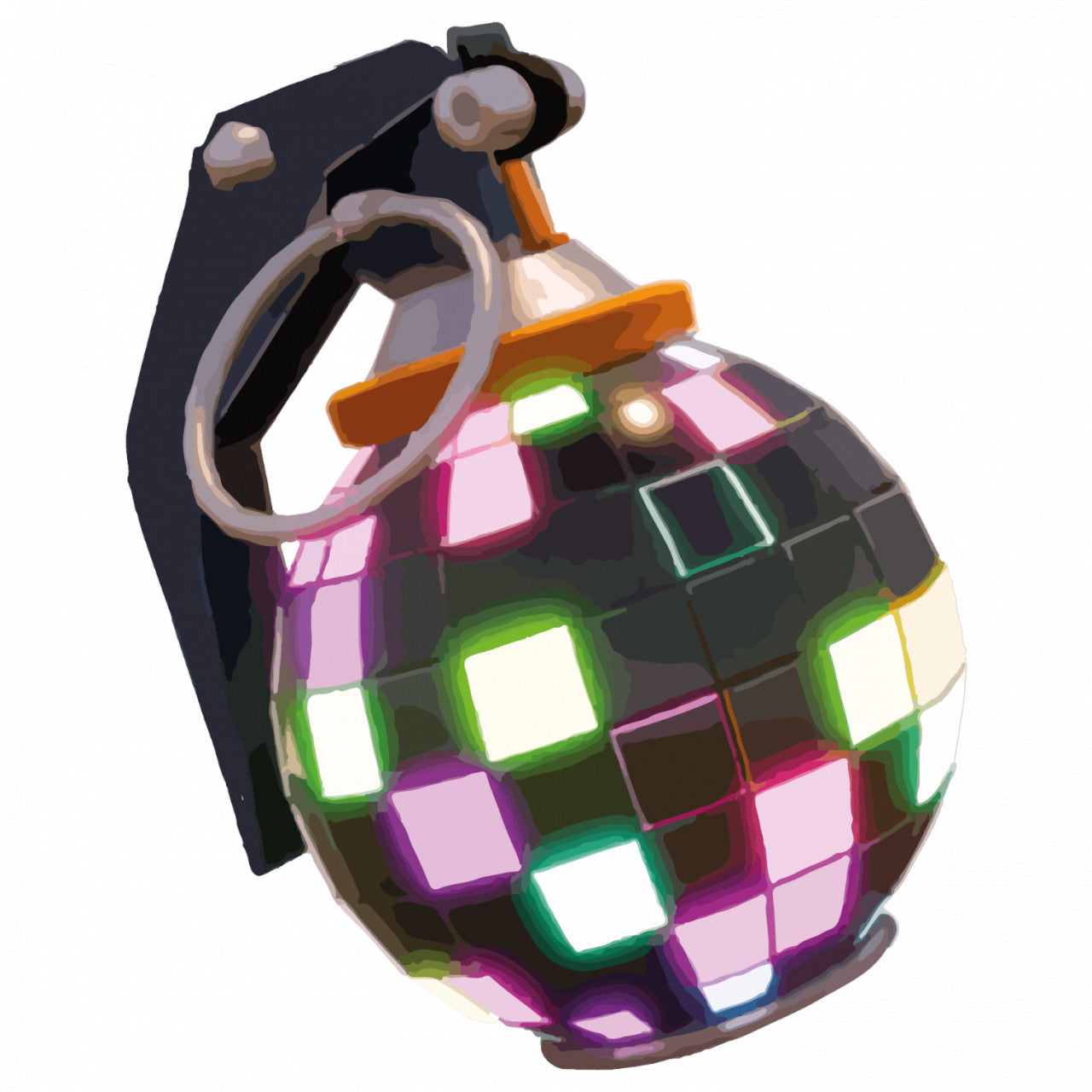 Set 4 bucati, Sticker decorativ, Boogie Bomb, Rezistent la apa, NO8630, 10 cm, Multicolor