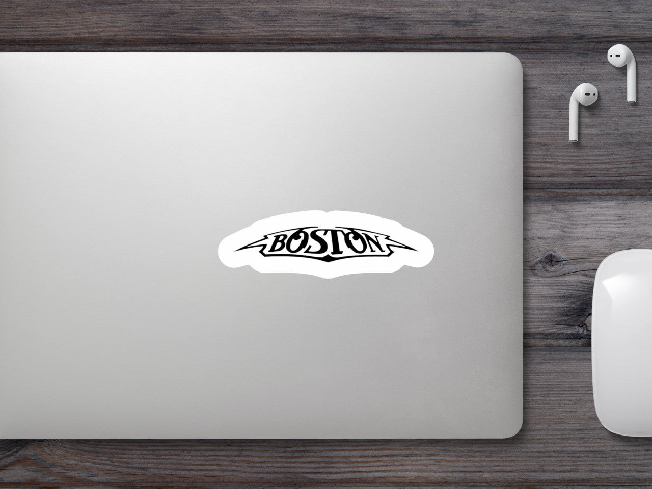 Set 4 bucati, Sticker decorativ, Boston Logo, Rezistent la apa, NO8635, 10 cm, Multicolor