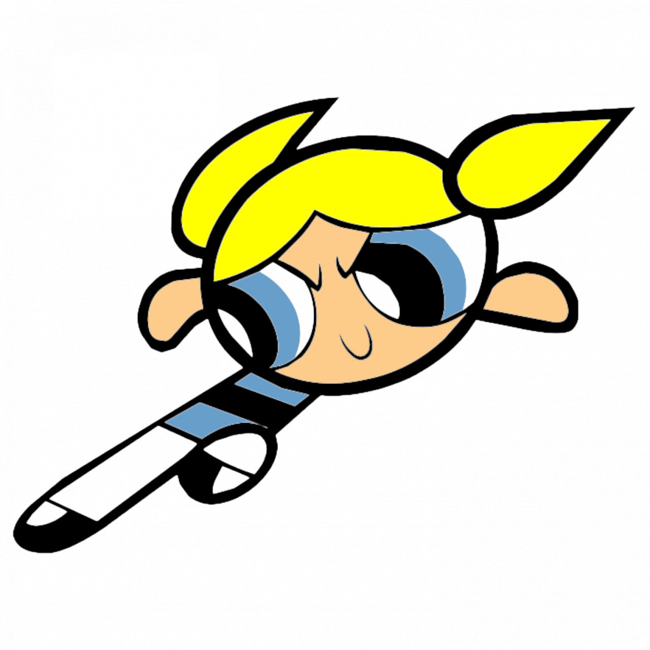 Set 4 bucati, Sticker decorativ, Bubbles The Powerpuff Girls, Rezistent la apa, NO8649, 10 cm, Multicolor