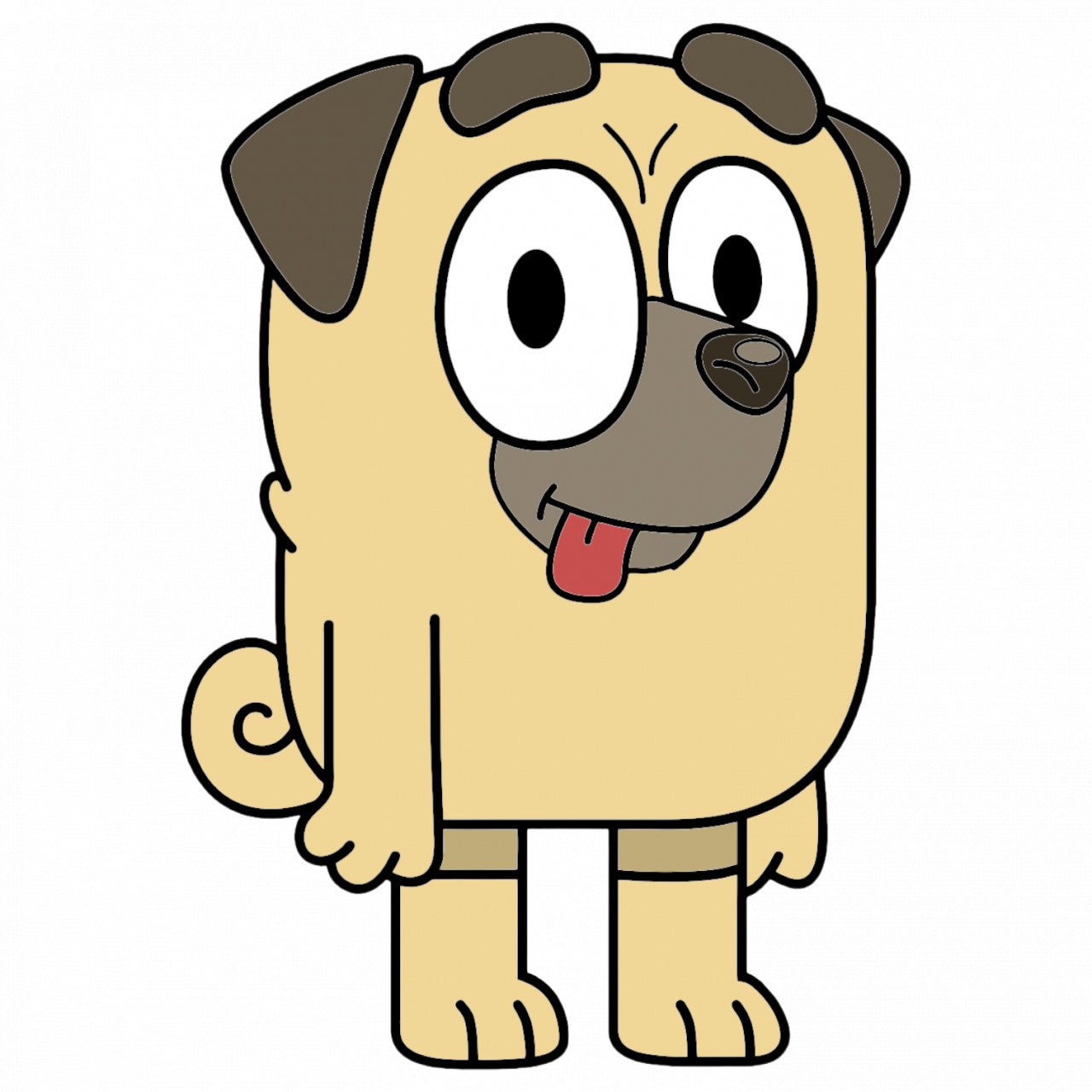 Set 4 bucati, Sticker decorativ, Buddy Bluey, Rezistent la apa, NO8650, 10 cm, Multicolor