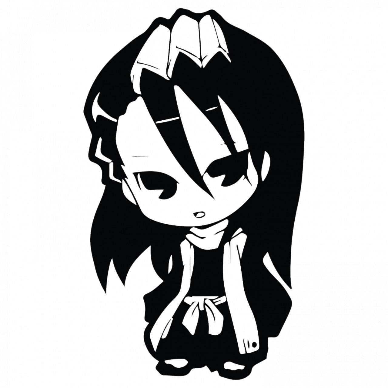 Set 4 bucati, Sticker decorativ, Byakuya Kuchiki Bleach Anime, Rezistent la apa, NO8674, 10 cm, Multicolor