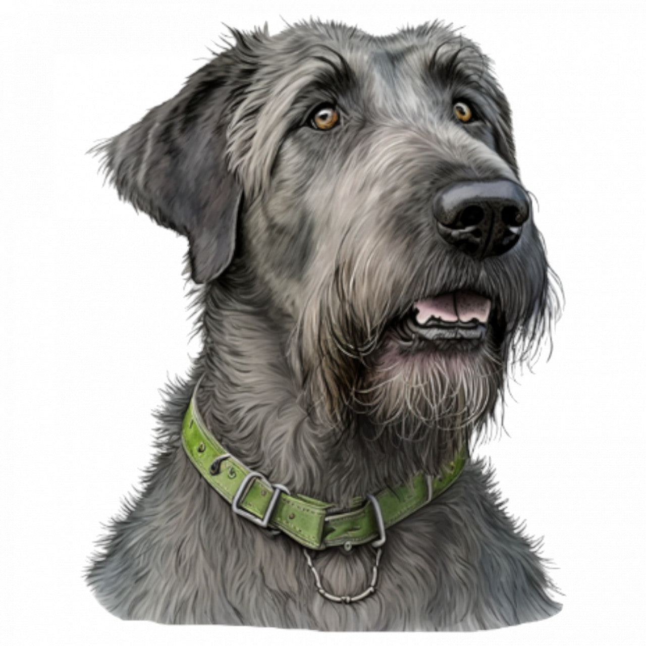 Set 4 bucati, Sticker decorativ, Caine rasa Irish Wolfhound, Rezistent la apa, NO8700, 10 cm, Multicolor