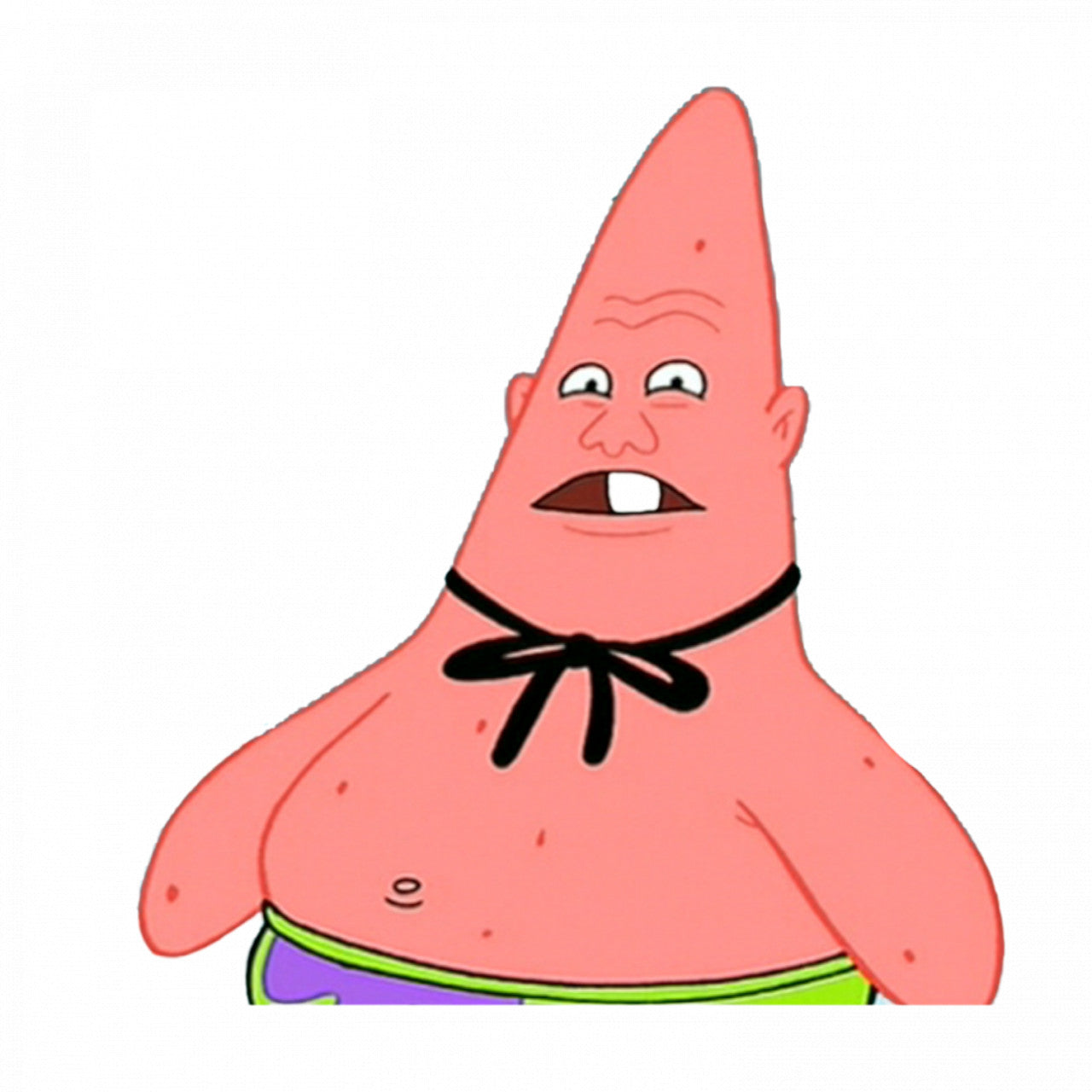 Set 4 bucati, Sticker decorativ, Cap de ac Patrick Star Meme, Rezistent la apa, NO8721, 10 cm, Multicolor