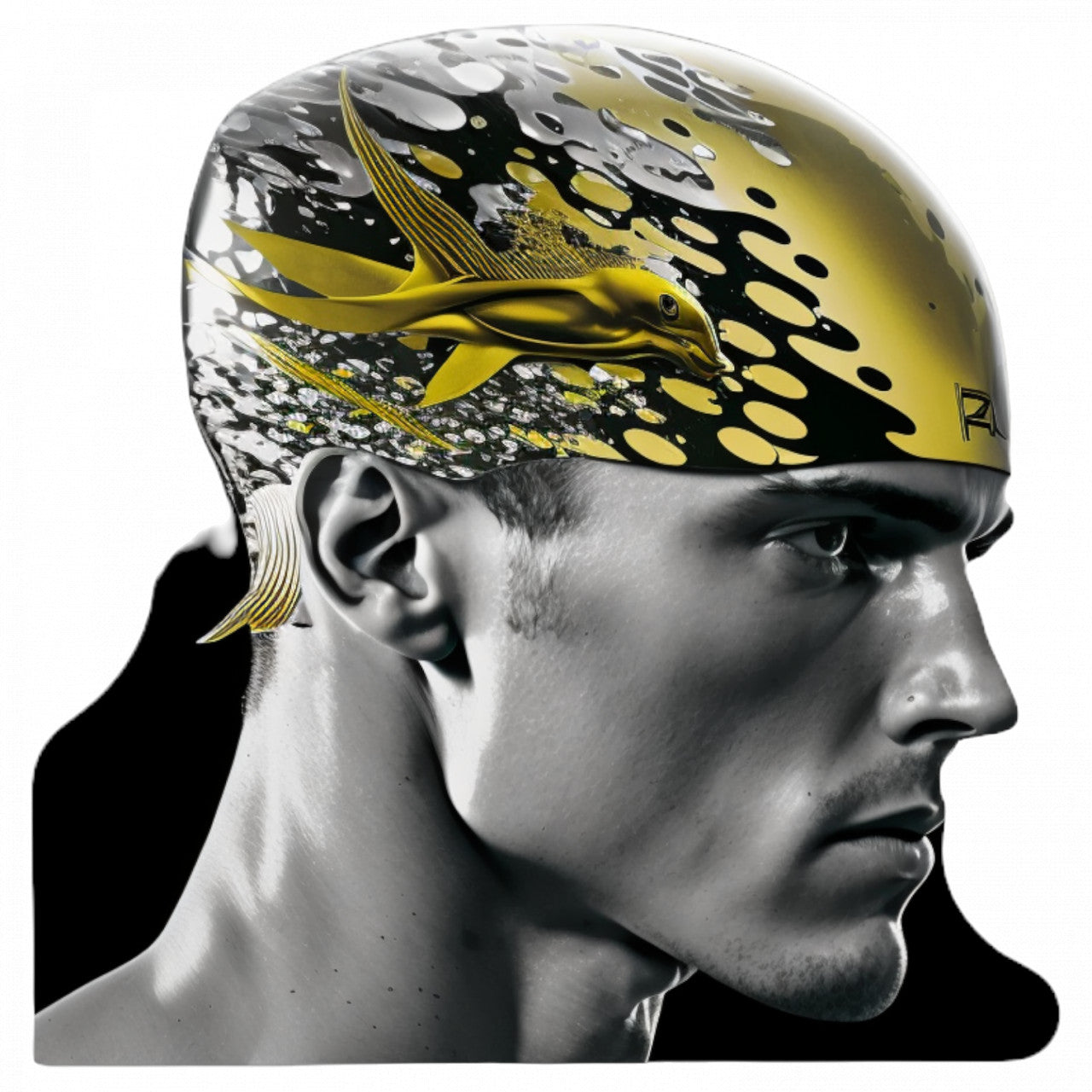 Set 4 bucati, Sticker decorativ, Casca de bazin, Rezistent la apa, NO8741, 10 cm, Multicolor