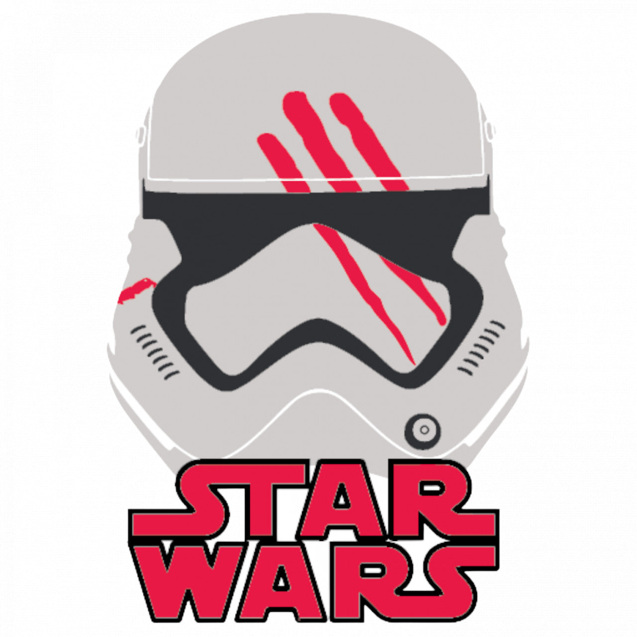 Set 4 bucati, Sticker decorativ, Casca lui Finn din Star Wars, Rezistent la apa, NO8743, 10 cm, Multicolor