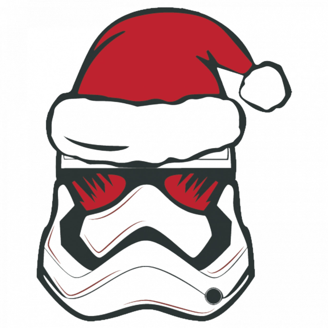 Set 4 bucati, Sticker decorativ, Casca Star Wars de craciun, Rezistent la apa, NO8750, 10 cm, Multicolor