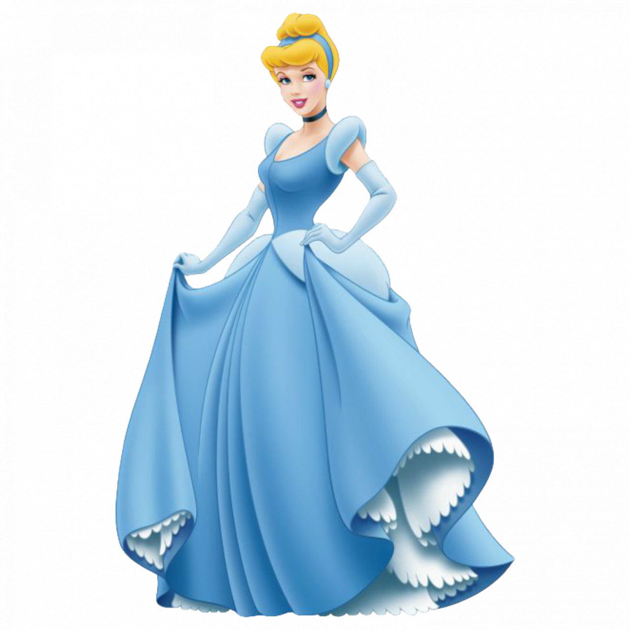 Set 4 bucati, Sticker decorativ, Cenusareasa cu rochie lunga, Rezistent la apa, NO8782, 10 cm, Multicolor