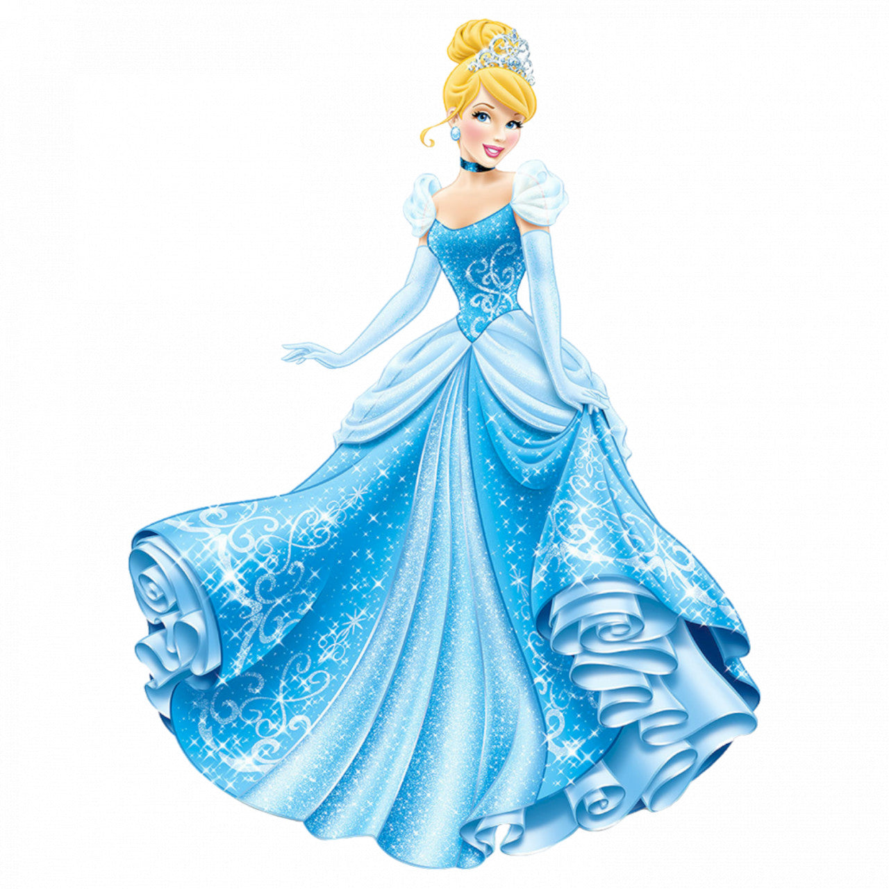 Set 4 bucati, Sticker decorativ, Cenusareasa si rochia incredibila, Rezistent la apa, NO8798, 10 cm, Multicolor