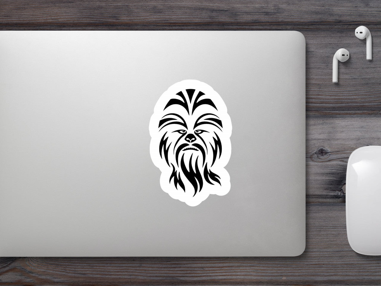 Set 4 bucati, Sticker decorativ, Chewbacca Star Wars, Rezistent la apa, NO8802, 10 cm, Multicolor