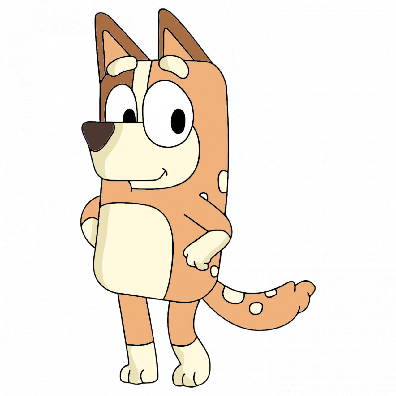 Set 4 bucati, Sticker decorativ, Chilli Heeler curios, Rezistent la apa, NO8811, 10 cm, Multicolor