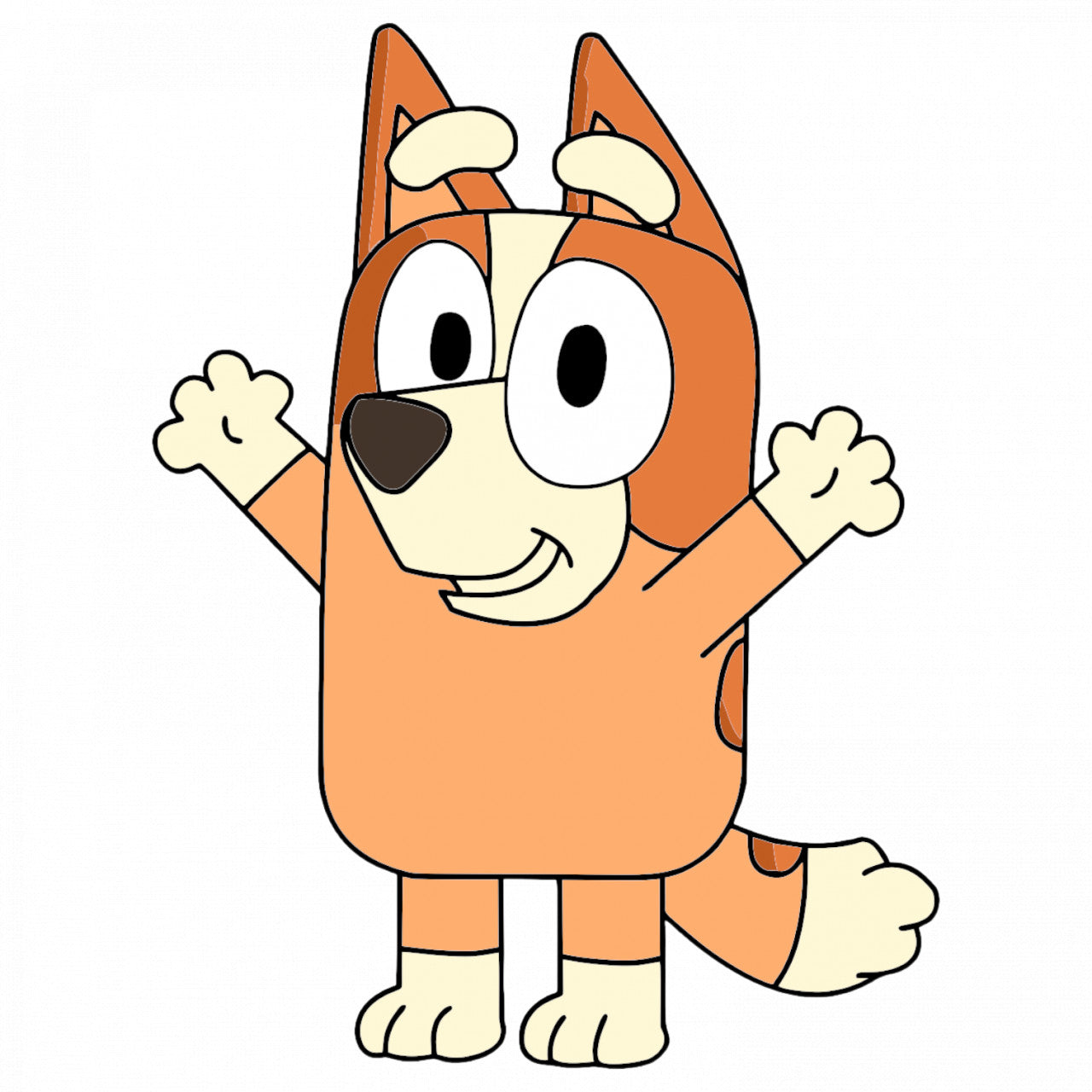 Set 4 bucati, Sticker decorativ, Chilli Heeler fericit, Rezistent la apa, NO8812, 10 cm, Multicolor