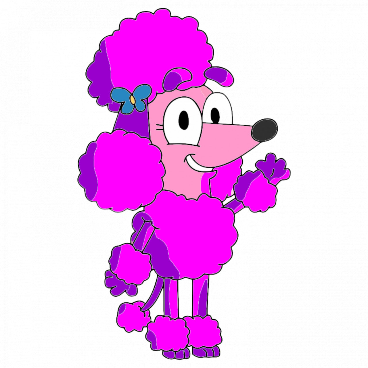 Set 4 bucati, Sticker decorativ, Coco Bluey, Rezistent la apa, NO8848, 10 cm, Multicolor