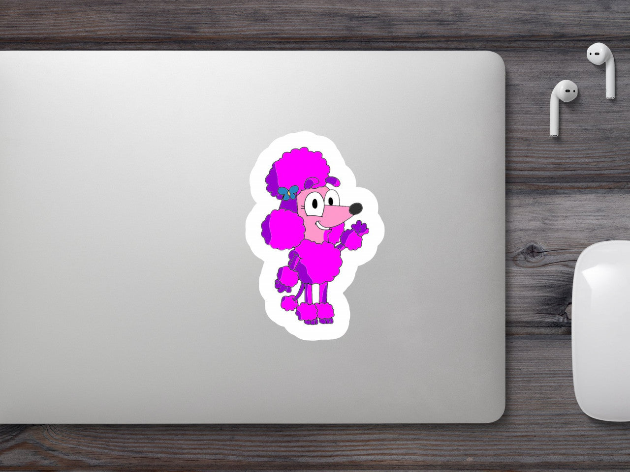 Set 4 bucati, Sticker decorativ, Coco Bluey, Rezistent la apa, NO8848, 10 cm, Multicolor