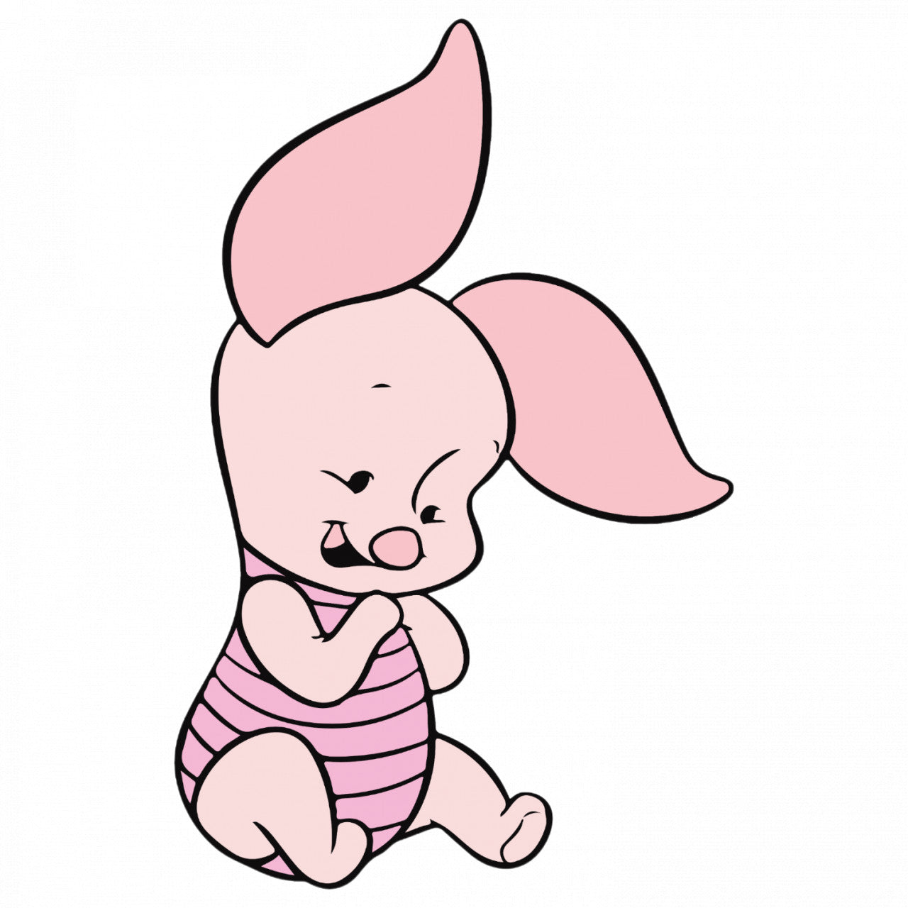 Set 4 bucati, Sticker decorativ, Copil Piglet Whinnie the Pooh, Rezistent la apa, NO8899, 10 cm, Multicolor