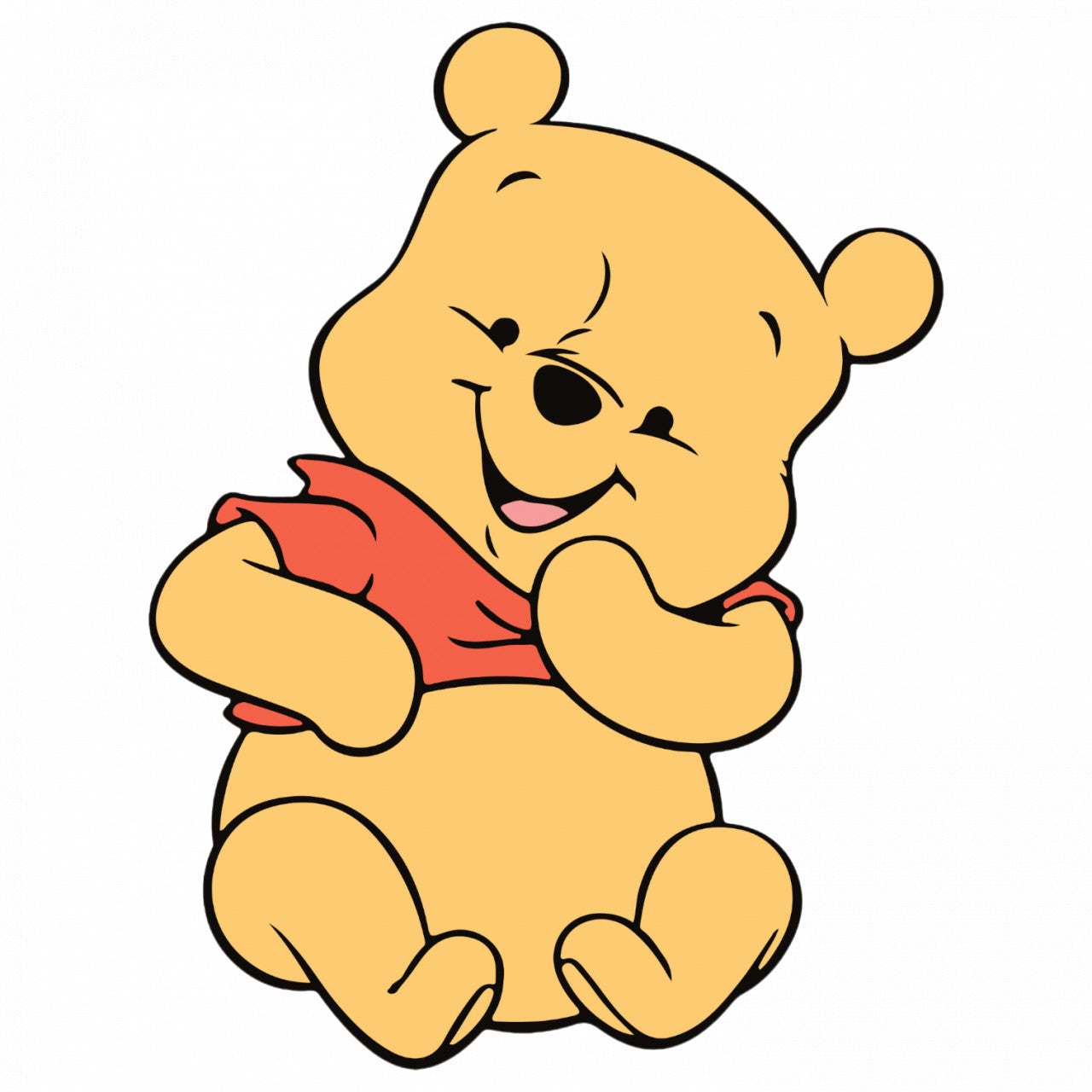 Set 4 bucati, Sticker decorativ, Copil Whinnie the Pooh, Rezistent la apa, NO8902, 10 cm, Multicolor