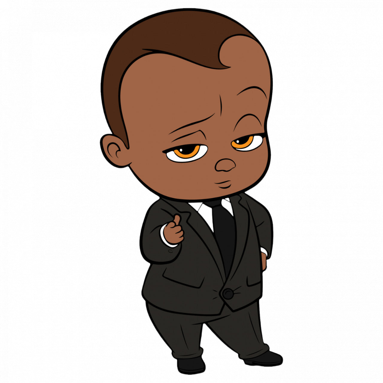 Set 4 bucati, Sticker decorativ, Copilul Boss, Rezistent la apa, NO8903, 10 cm, Multicolor