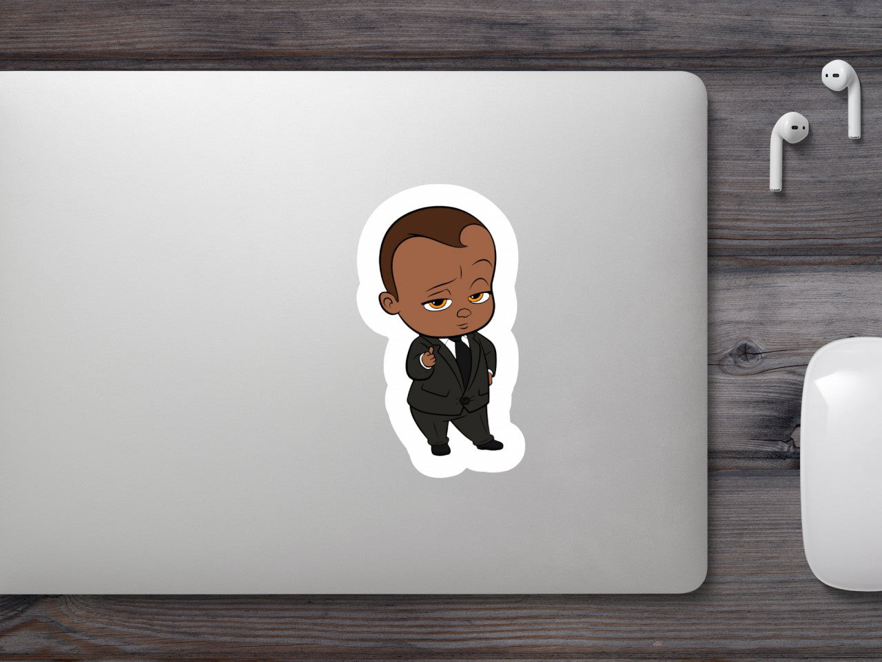 Set 4 bucati, Sticker decorativ, Copilul Boss, Rezistent la apa, NO8903, 10 cm, Multicolor