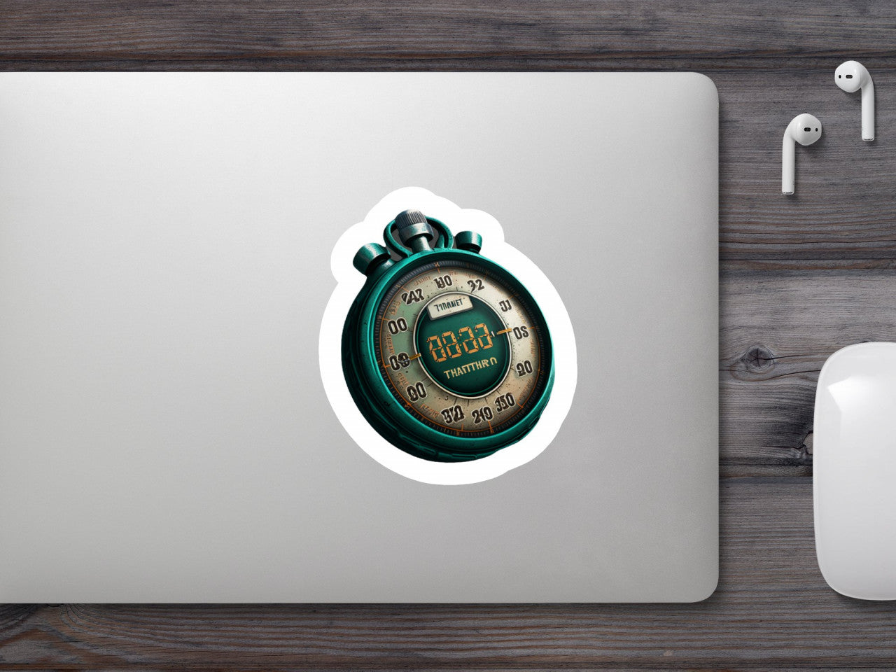 Set 4 bucati, Sticker decorativ, Cronometru, Rezistent la apa, NO8931, 10 cm, Multicolor