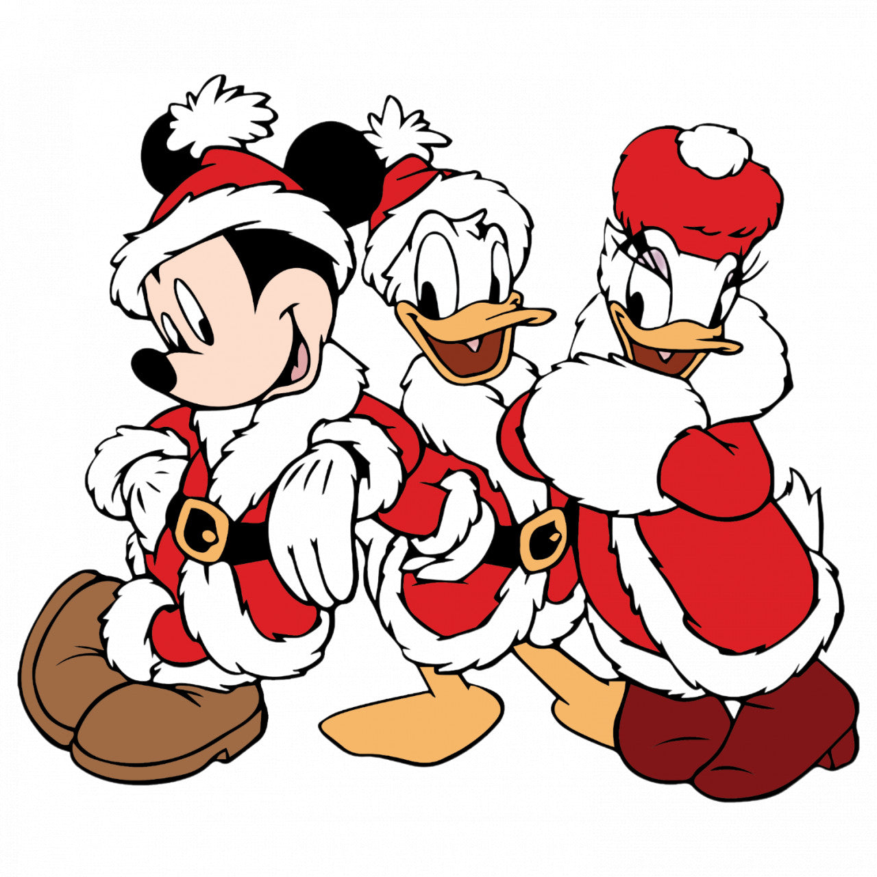 Set 4 bucati, Sticker decorativ, Daisy Duck si prietenii, Rezistent la apa, NO8948, 10 cm, Multicolor