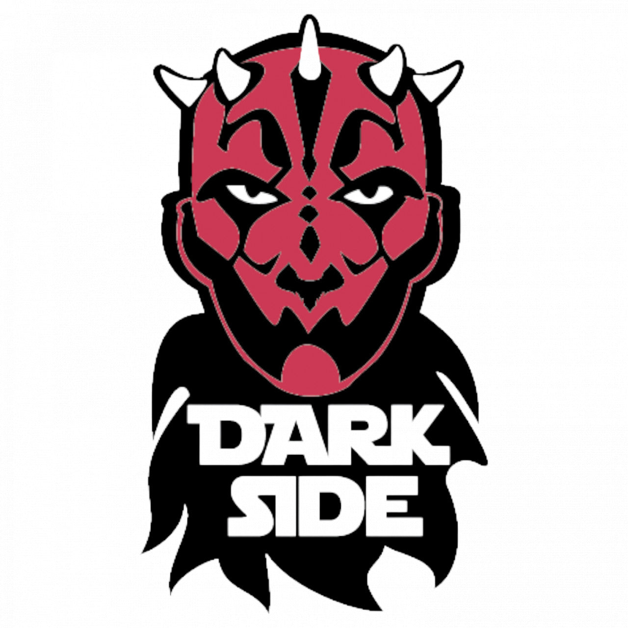 Set 4 bucati, Sticker decorativ, Darth Maul dark side Star Wars, Rezistent la apa, NO8957, 10 cm, Multicolor