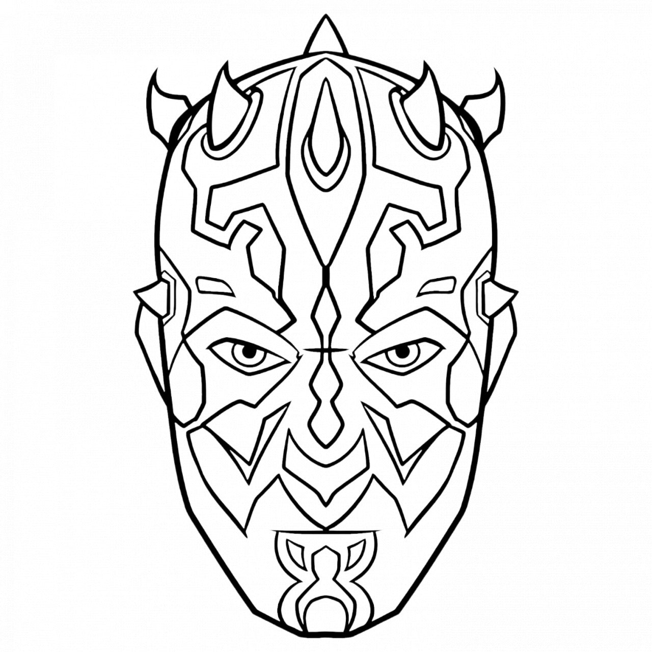 Set 4 bucati, Sticker decorativ, Darth Maul Star Wars, Rezistent la apa, NO8961, 10 cm, Multicolor