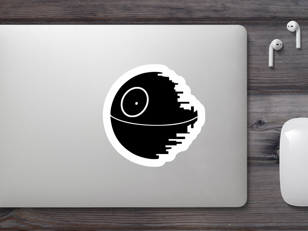 Set 4 bucati, Sticker decorativ, DeathStar din Starwars, Rezistent la apa, NO8967, 10 cm, Multicolor