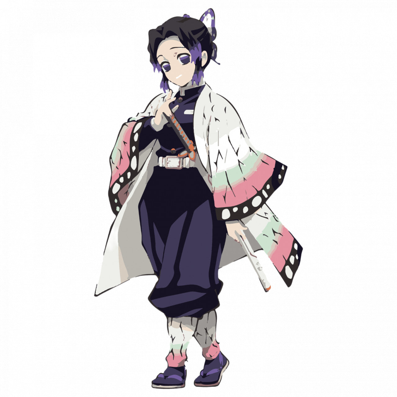 Set 4 bucati, Sticker decorativ, Demon Slayer fetita Kimetsu no Yaiba, Rezistent la apa, NO8976, 10 cm, Multicolor