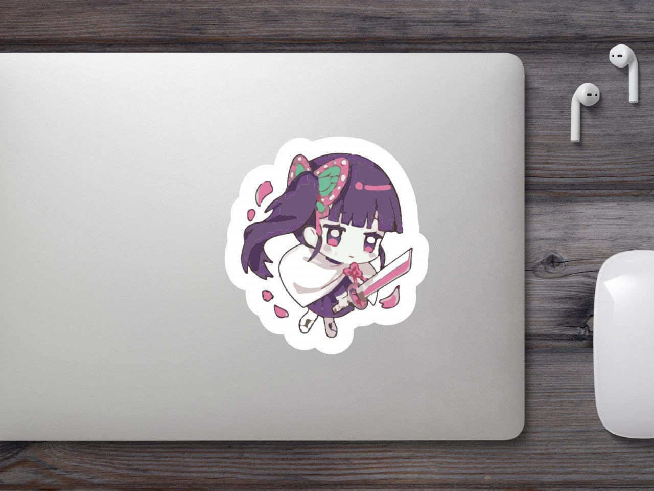 Set 4 bucati, Sticker decorativ, Demon Slayer Kanao Tsuyuri, Rezistent la apa, NO8977, 10 cm, Multicolor