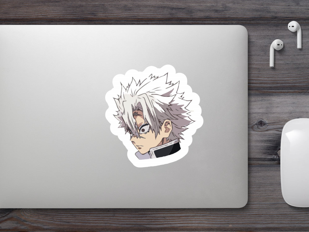 Set 4 bucati, Sticker decorativ, Demon Slayer Sameni anime, Rezistent la apa, NO8985, 10 cm, Multicolor