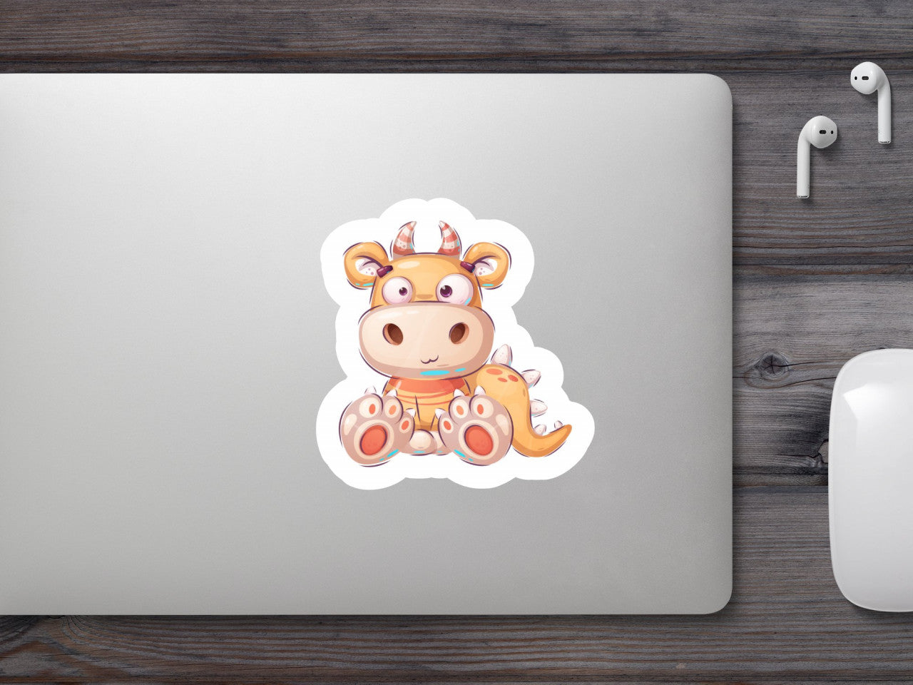 Set 4 bucati, Sticker decorativ, Dinozaur, Rezistent la apa, NO9022, 10 cm, Multicolor