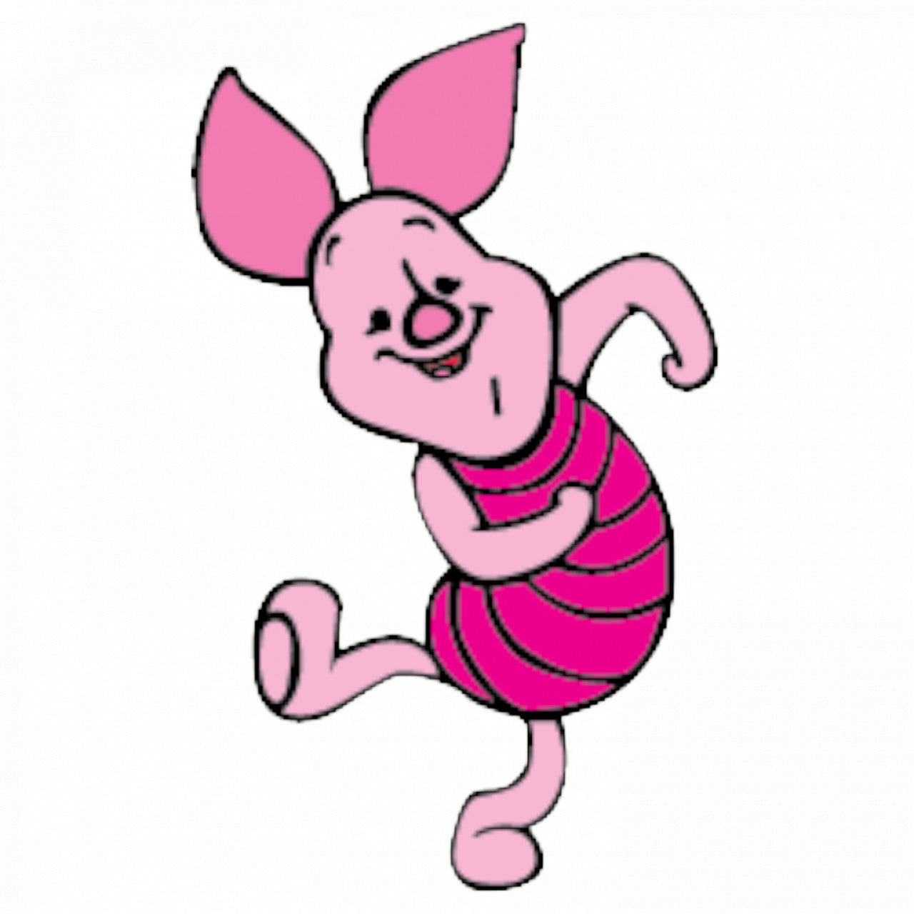 Set 4 bucati, Sticker decorativ, Disney baby Piglet, Rezistent la apa, NO9027, 10 cm, Multicolor