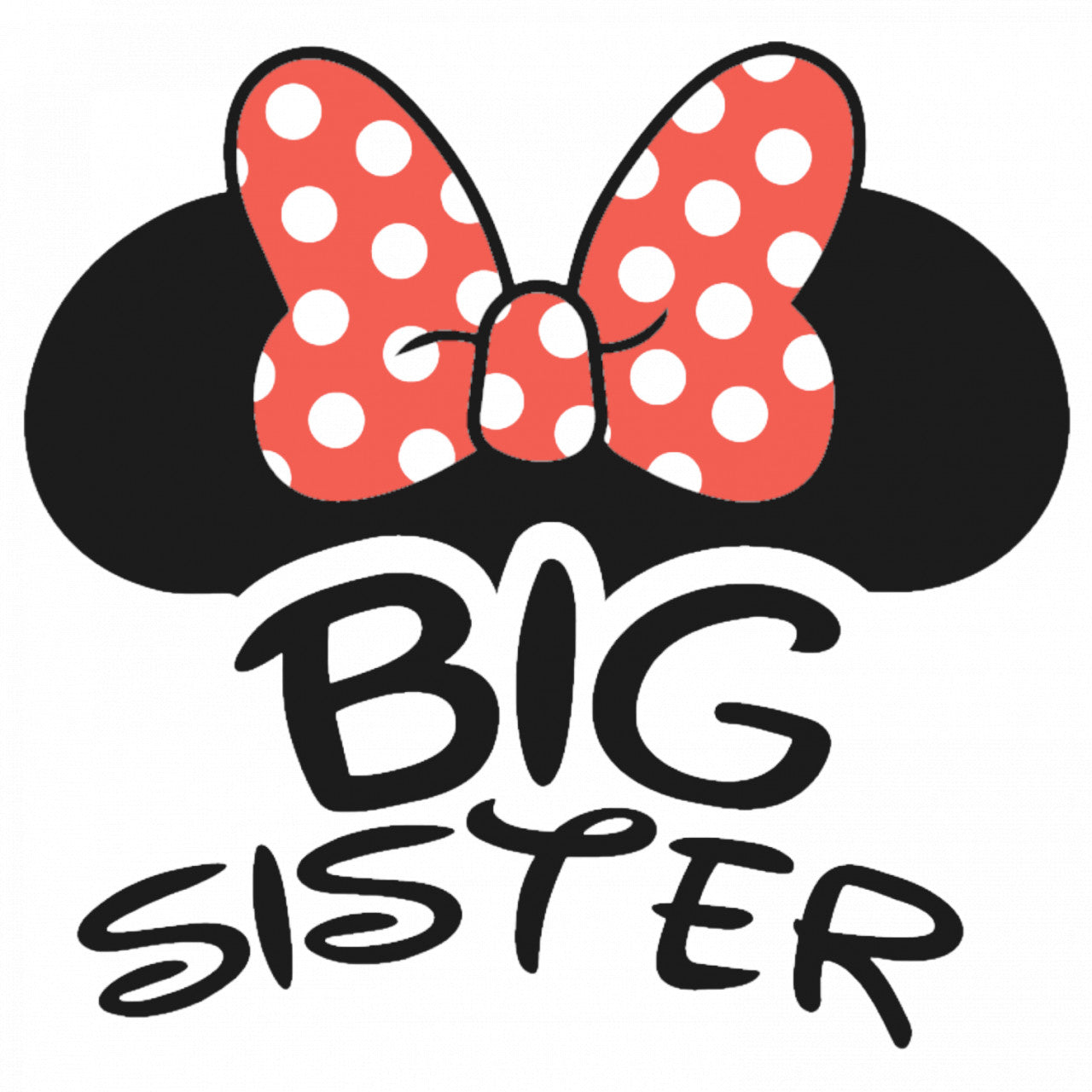 Set 4 bucati, Sticker decorativ, Disney Minnie big sister, Rezistent la apa, NO9035, 10 cm, Multicolor