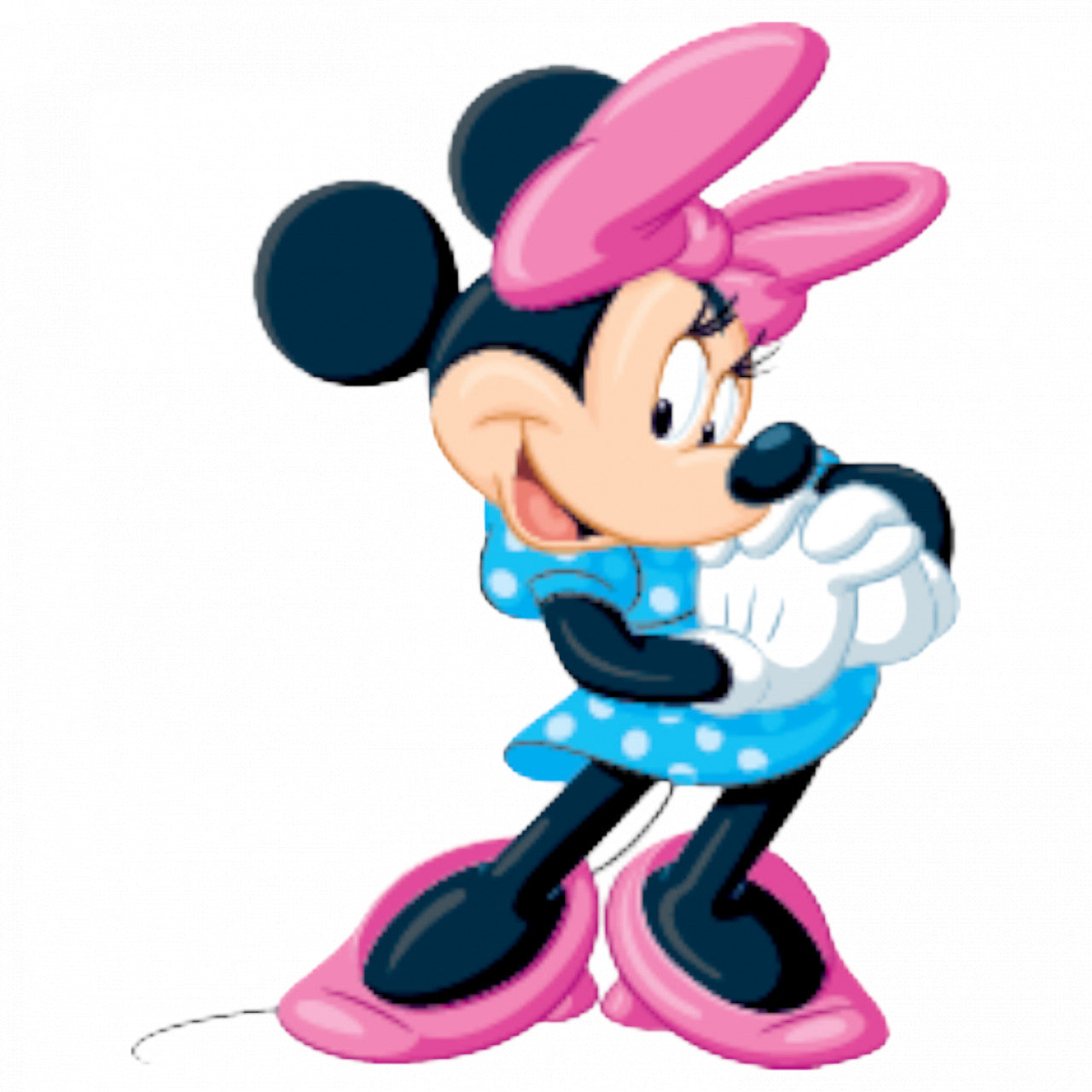 Set 4 bucati, Sticker decorativ, Disney Minnie fericita, Rezistent la apa, NO9036, 10 cm, Multicolor