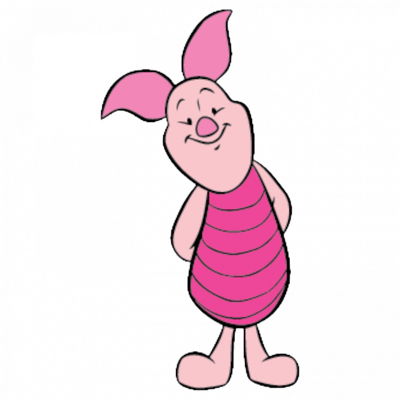 Set 4 bucati, Sticker decorativ, Disney Piglet mirat, Rezistent la apa, NO9039, 10 cm, Multicolor