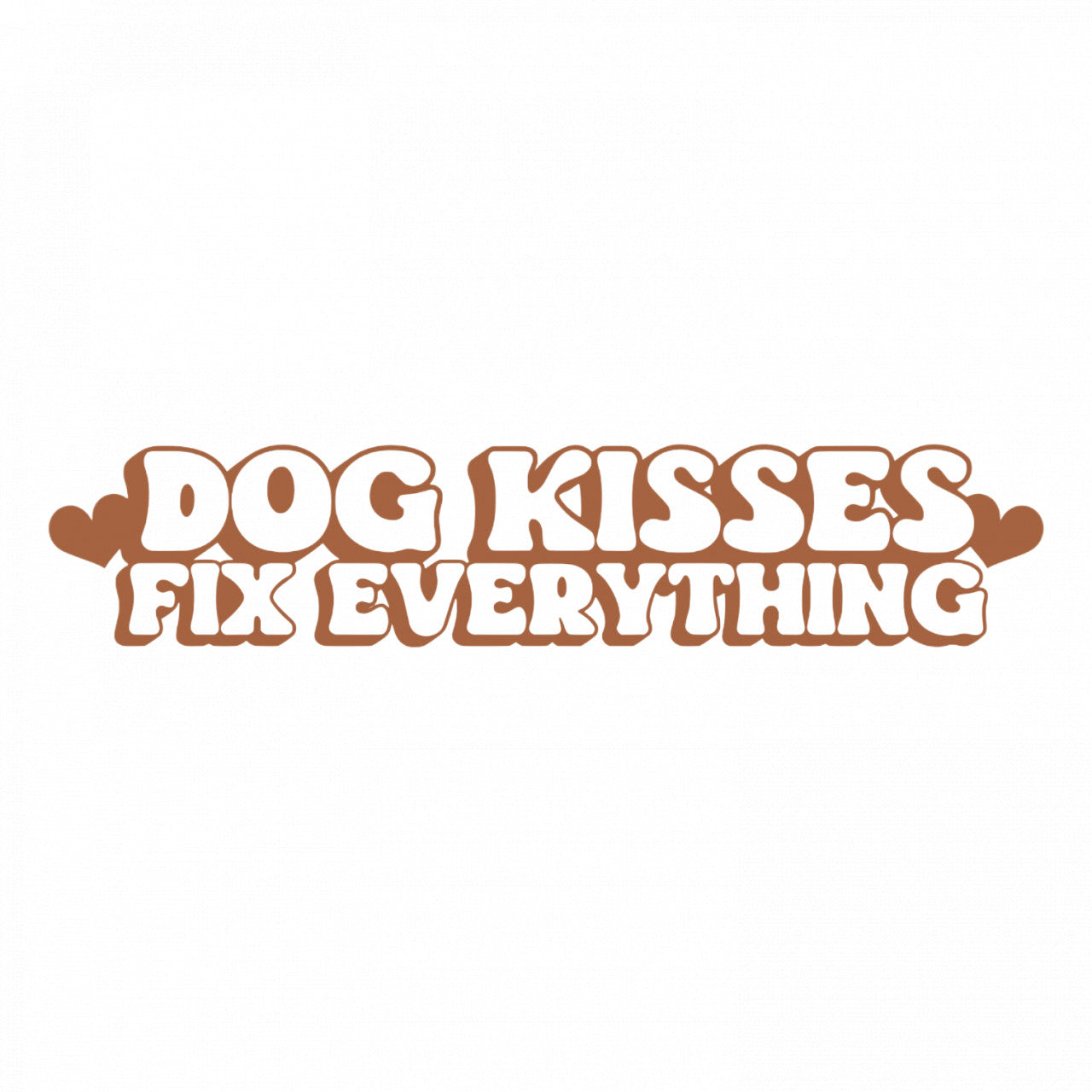 Set 4 bucati, Sticker decorativ, Dog kisses fix everything, Rezistent la apa, NO9054, 10 cm, Multicolor