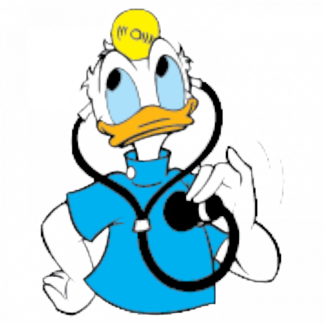 Set 4 bucati, Sticker decorativ, Donald Disney, Rezistent la apa, NO9065, 10 cm, Multicolor