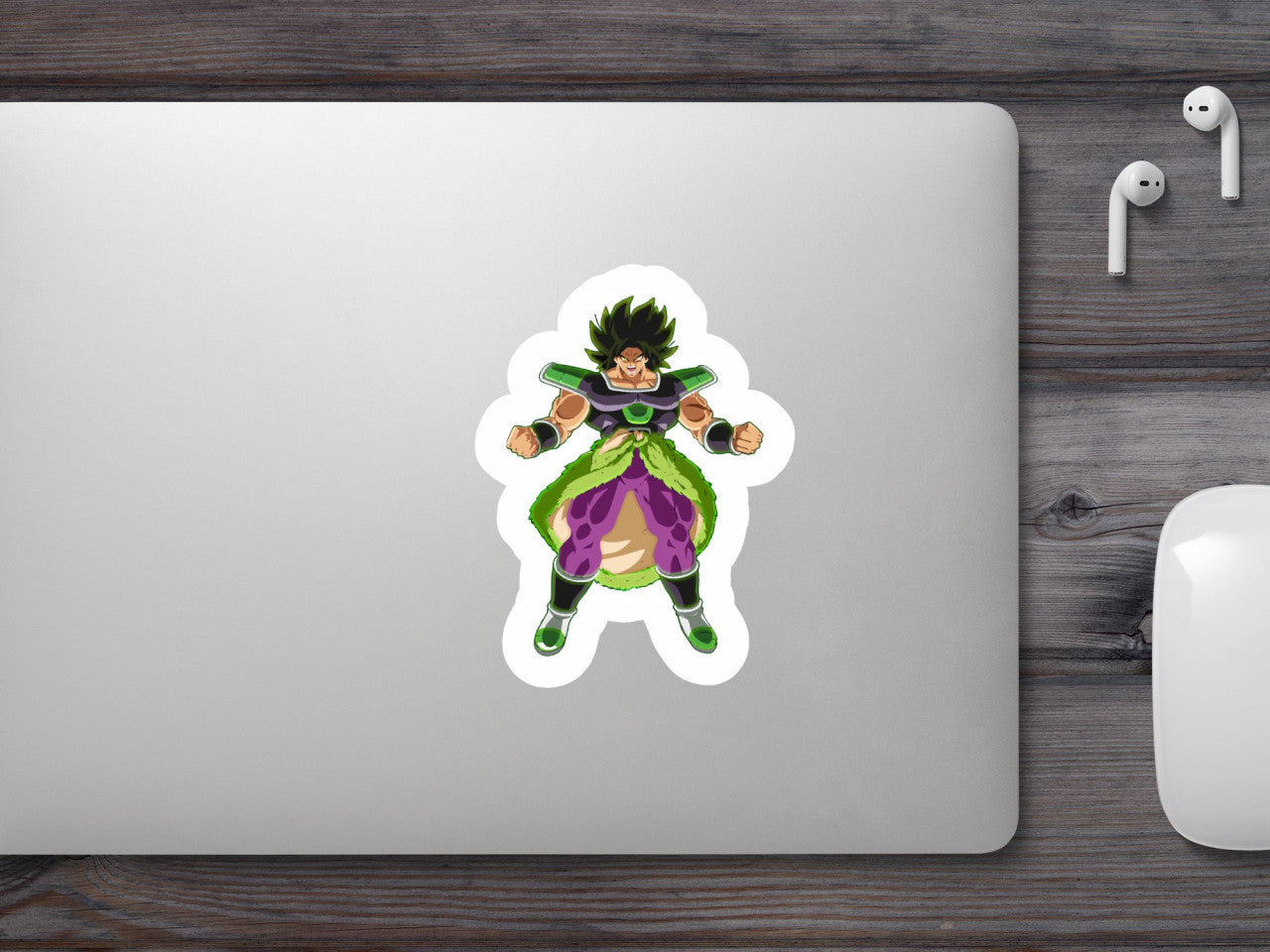 Set 4 bucati, Sticker decorativ, Dragon Ball Broly, Rezistent la apa, NO9101, 10 cm, Multicolor