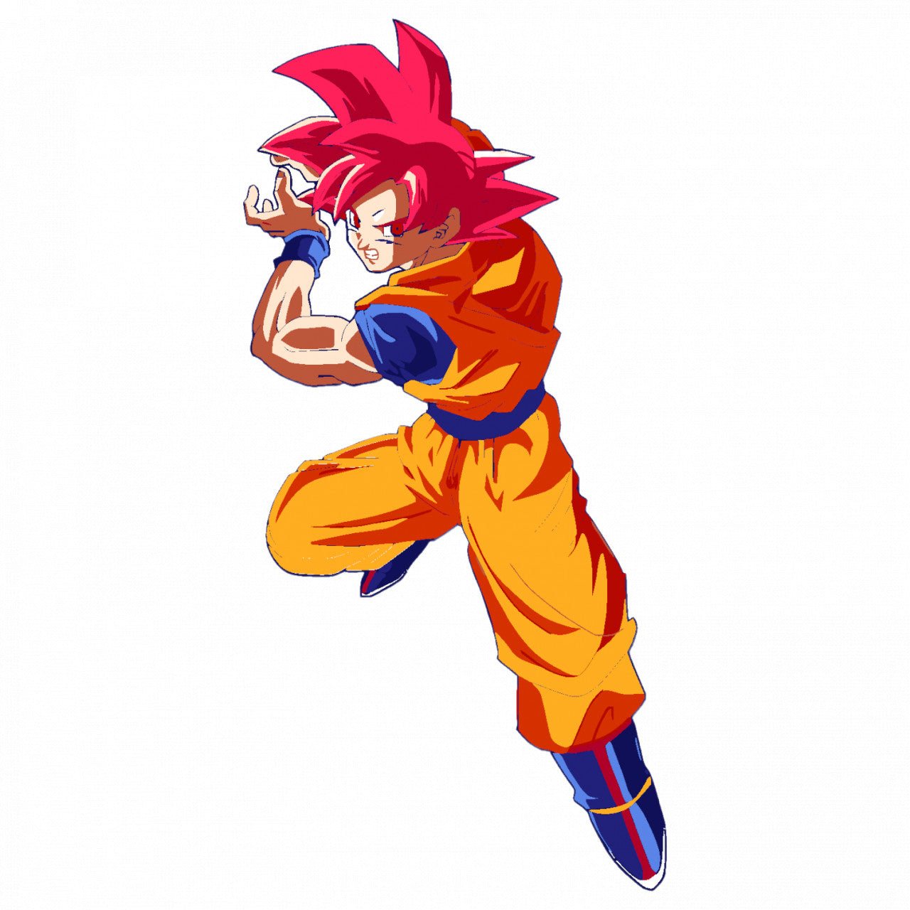 Set 4 bucati, Sticker decorativ, Dragon Ball eroul Goku, Rezistent la apa, NO9110, 10 cm, Multicolor