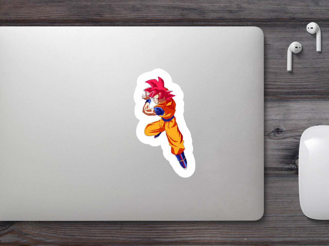 Set 4 bucati, Sticker decorativ, Dragon Ball eroul Goku, Rezistent la apa, NO9110, 10 cm, Multicolor