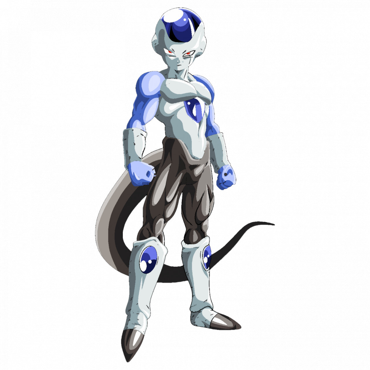 Set 4 bucati, Sticker decorativ, Dragon Ball Frieza amenintatoare, Rezistent la apa, NO9111, 10 cm, Multicolor