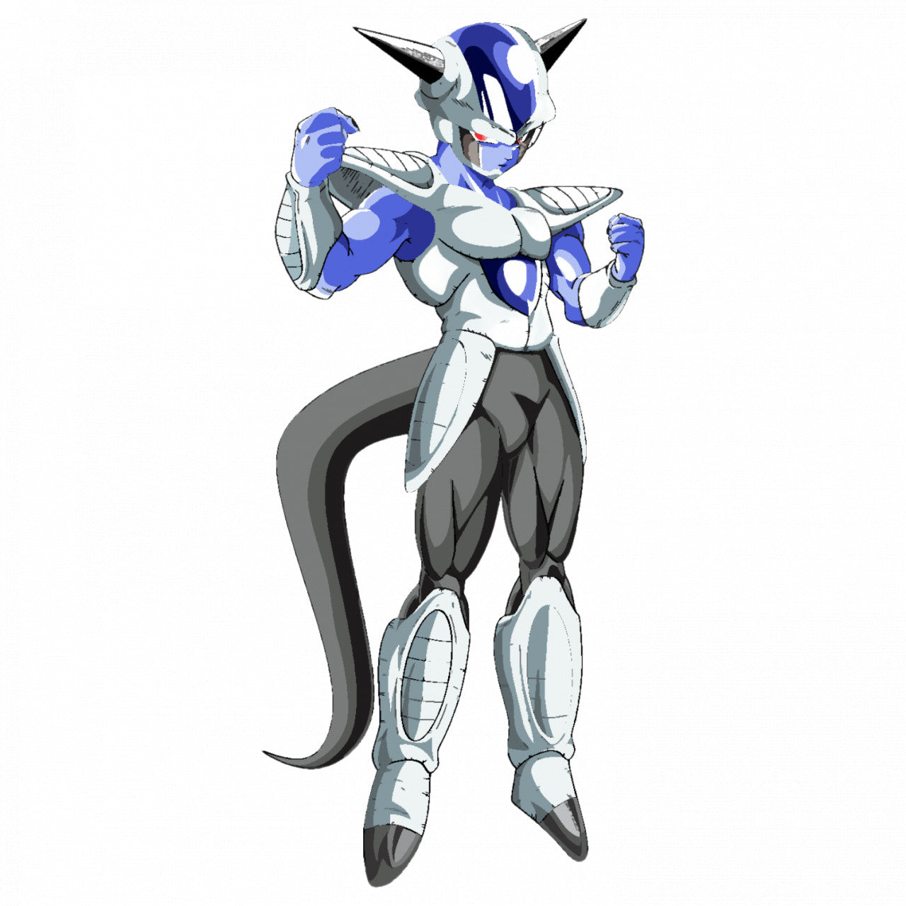 Set 4 bucati, Sticker decorativ, Dragon Ball Frieza ataca, Rezistent la apa, NO9112, 10 cm, Multicolor